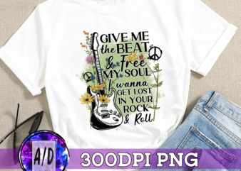 RD Hippie Png Download, Give Me The Beat And Free My Soul Png, Png File,Digital Download Print, INSTANT DOWNLOAD