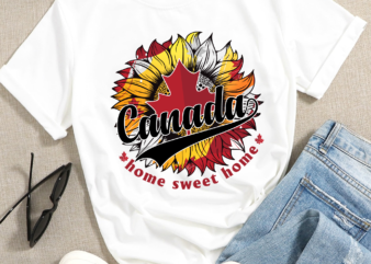 RD Home Canada Day Maple Sunflower 1st July Independence Day T-Shirt