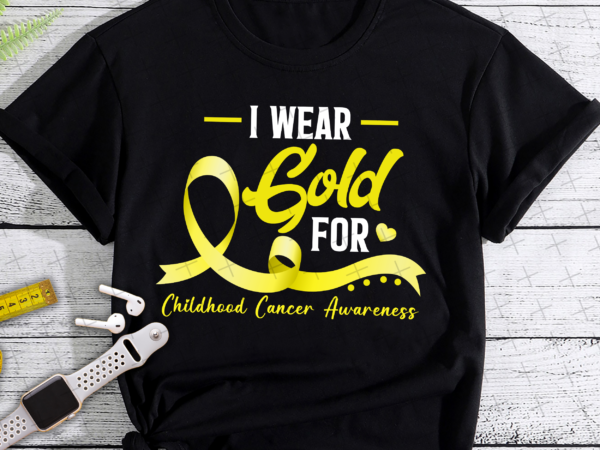 Rd i wear gold for childhood cancer awareness t shirt design online
