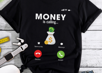 RD Incoming Call Money , Call Screen Silhouette, Heat Transfer Vinyl Iron On File