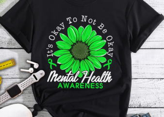 RD It_s Okay To Not Be Okay Mental Health Awareness Ribbon t shirt design online