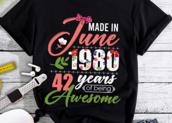 RD June 42 Year Old vintage 1980 42th Birthday T-Shirt