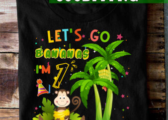RD Kids Lets Go Bananas 1st Birthday Monkey 1 Year Old Boy Girl T-Shirt