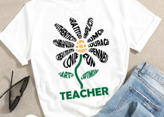 RD Life is good Teacher Daisy T-shirt Teach School Sunflower T-Shirt-01
