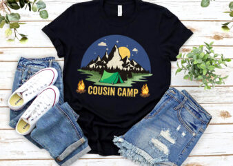 RD (ME) Cousin Camp 2023 Friends Summer Family Camping Vacation T-Shirt 1