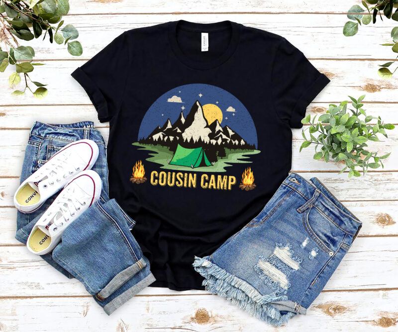 RD (ME) Cousin Camp 2023 Friends Summer Family Camping Vacation T-Shirt 1