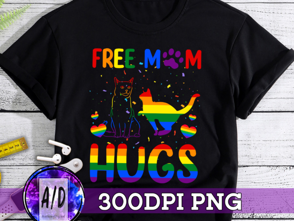 Rd (me) free mom hugs lgbt cat gay pride rainbow tank top t shirt design online