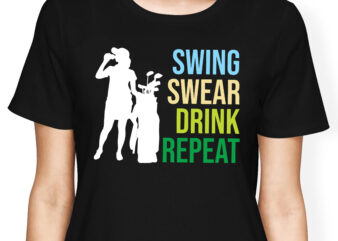 RD (ME) Golfer Swing Swear Drink Repeat Love Golf Golfing Tank Top t shirt design online