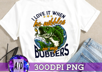 RD (ME) I Love It When He Nibbles On My Bobbers Funny Bass Fishing Tank Top