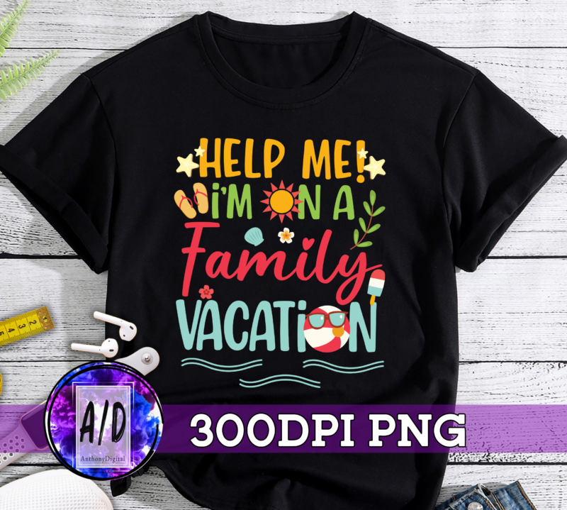 RD (ME) Retro Style Help Me I_m On A Family Vacation T-Shirt