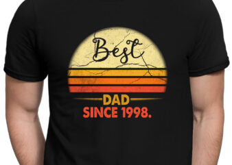 RD Mens Best dad since 1998 father_s day from son daughter vintage