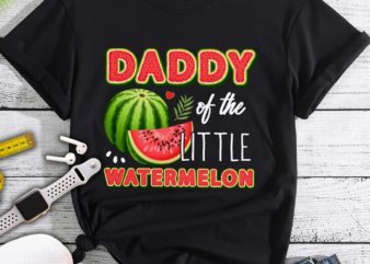 RD Mens Cute Watermelon Daddy Design Dad For Men T-Shirt