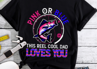 RD Mens Gender Reveal Party Design for a Fishing Dad T-Shirt