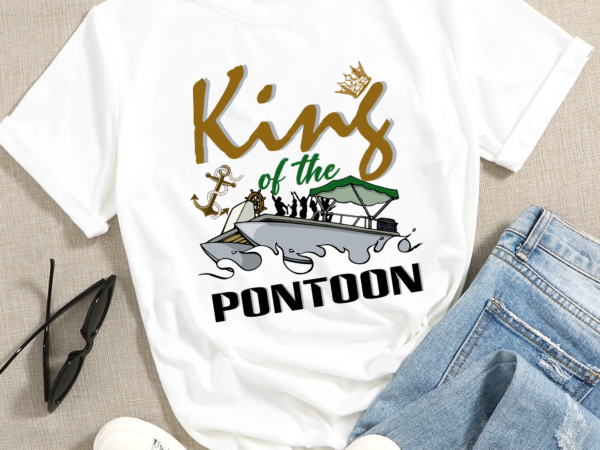 Rd mens king of the pontoon boat – captain t-shirt