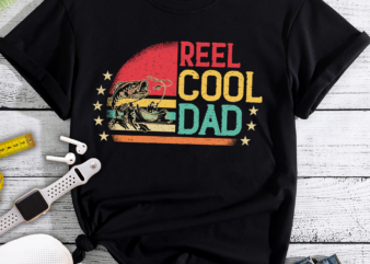 RD Mens Reel Cool Dad Fisher Daddy Father_s Day Gift for Fishing Dad T-Shirt