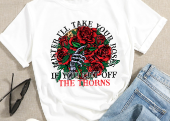 RD Mister Ill Take Roses Retro Sublimations, Western Sublimations, Designs Downloads, PNG Clipart, Shirt Design, Sublimation Download, DTG