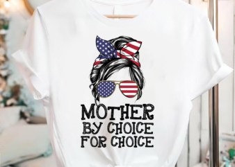RD Mother By Choice Pro Choice Messy Bun US Flag Women Rights T-Shirt
