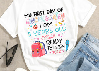 RD My First Day Of Kindergarten, 1st Grade, 2nd Grade – Personalized Shirt – Back To School Gift For Kids, Daughter, Niece, Grandkid t shirt design online