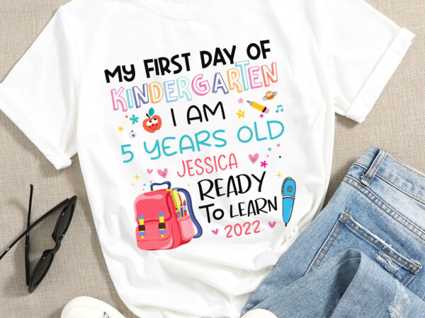 Rd my first day of kindergarten, 1st grade, 2nd grade – personalized shirt – back to school gift for kids, daughter, niece, grandkid t shirt design online