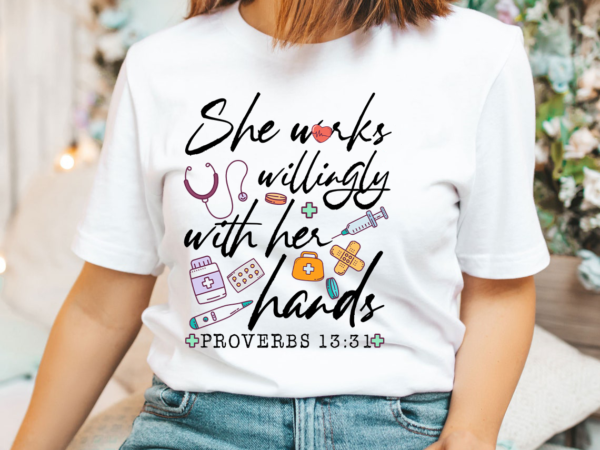 Rd nurse sublimation png design doctor art lpn design proverbs 31 13 hand drawn digital download printable artwork digital art