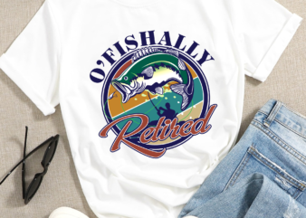 RD Ofishally Retired 2023 Fishing Retro Retirement Dad T-Shirt