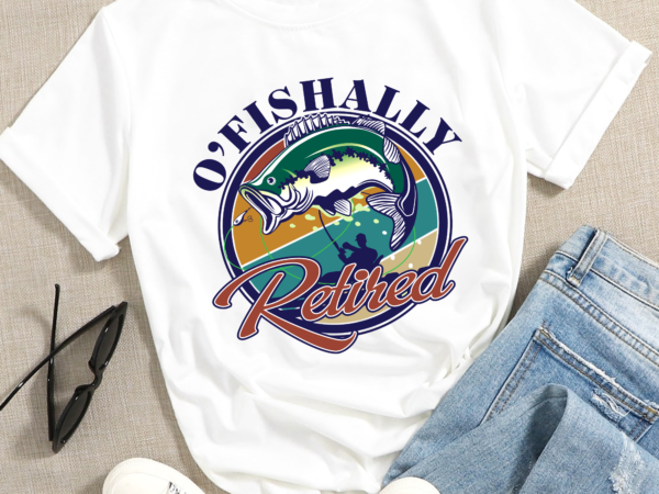 Rd ofishally retired 2023 fishing retro retirement dad t-shirt