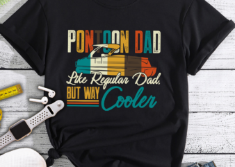 RD P0ntoon Dad Like Regular Dad but Way C0oler Vintage T-Shirt – Fathers Day Gift for Dad