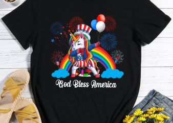 RD Patriotic Dabbing Unicorn, Happy 4th Of July Kid, Patriotic American Girl, American Unicorn Girl, Independence Day Gift Digital PNG File
