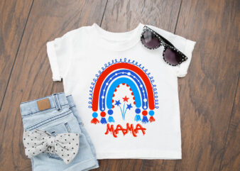 RD Personalized 4th Of July baby Onesie, Rainbow mama American Flag Shirt, Mommy and me 4th Of July Gift, Patriotic Rainbow, Memorial Day Shirt t shirt design online