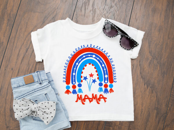 Rd personalized 4th of july baby onesie, rainbow mama american flag shirt, mommy and me 4th of july gift, patriotic rainbow, memorial day shirt t shirt design online