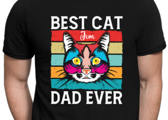 RD Personalized Best Cat Dad Ever T-Shirt – Personalized Cat Dad Shirt
