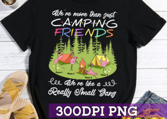RD Personalized Friends Camping, Friends Flamingo Camping, We_re like a really small Gang