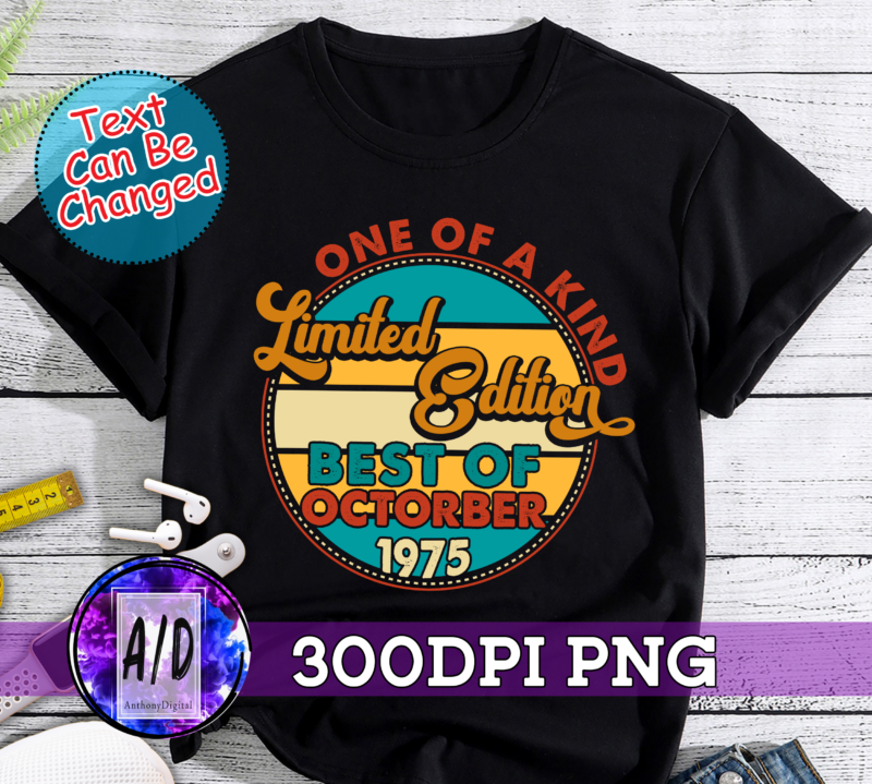 RD Personalized One Of A Kind Limited Edition T-Shirt – Retro Vintage Birthday Shirt