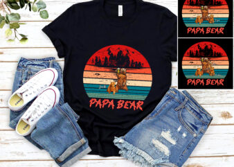 RD Personalized Papa Shirt, Custom Grandpa Bear Shirt Father Day Papa Bear And Grandkids T-Shirt, Custom Dad Shirt with Kid names, Cute Bear2