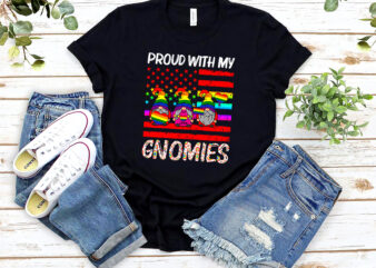 RD Proud with my Gnomies LGBT-Q Gnomes Gay Bi-sexual Pride Ally t shirt design online