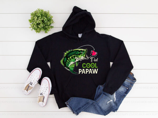 Rd reel cool papaw love fishing father_s day funny t-shirt