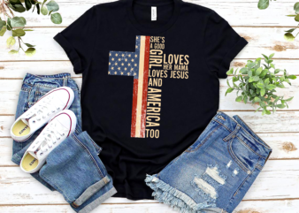 RD She_s A Good Girl Loves Her Mama Loves Jesus And America Too t shirt design online