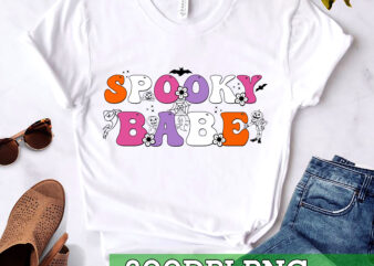 RD Spooky Babe png- tshirt png – Commercial use- Halloween png -Halloween tshirt- Retro font – Cute Halloween