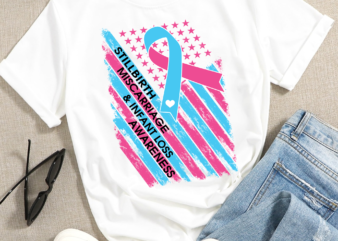 RD Stillborn, Miscarriage _ Infant Loss Awareness Ribbon American Flag Cutting File, Silhouette