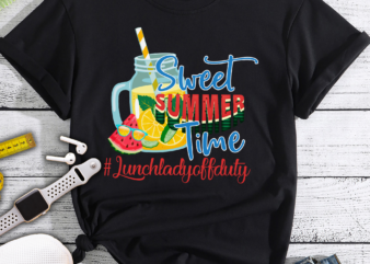 RD Sweet Summer Time Lemonade Lunch Lady Off Duty Summer T-Shirt