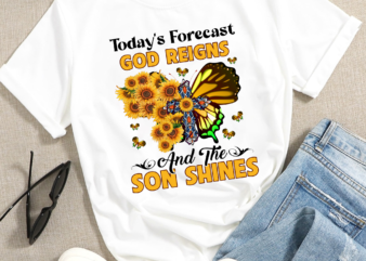 RD Today’s Forecast God Reigns And The Son Shines T-Shirt – V-Neck Shirt