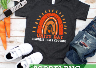 RD Unity Day Rainbow – Kindness Takes courage End Bullying – Be Kind Rainbow – We Wear Orange For Unity Day T-Shirt