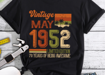 RD Vintage Limited Edition Birthday Decoration May 1952 T-Shirt