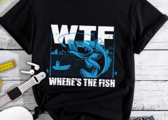 RD WTF Where_s The Fish Shirt, Funny Vintage Fishing Shirt, Fishing Lover Shirt, Fishing Gift, Gift For Fisherman