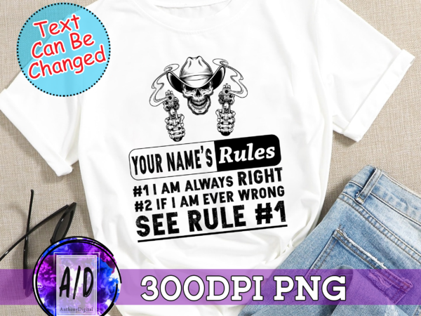 Rd your name_s rules 1 i am always right 2 if i am ever wrong see rule 1 t shirt design online
