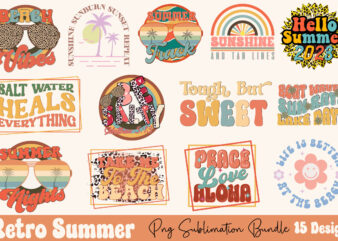 Retro Summer PNG Sublimation Bundle t shirt design online