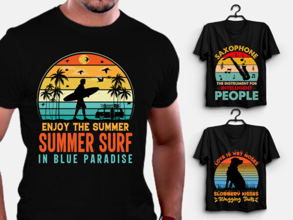 Retro sunset t-shirt design