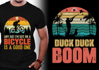 Retro Vintage Sunset Colorful T-Shirt Design