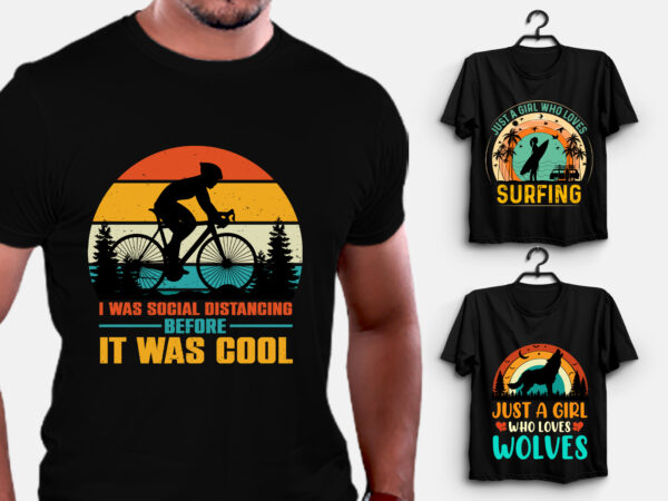 Retro vintage sunset grunge t-shirt design