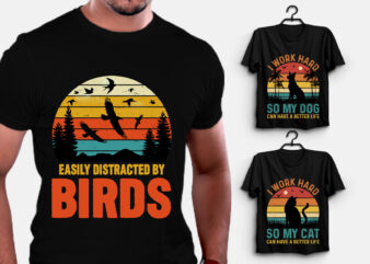 Retro Vintage Sunset T-Shirt Design